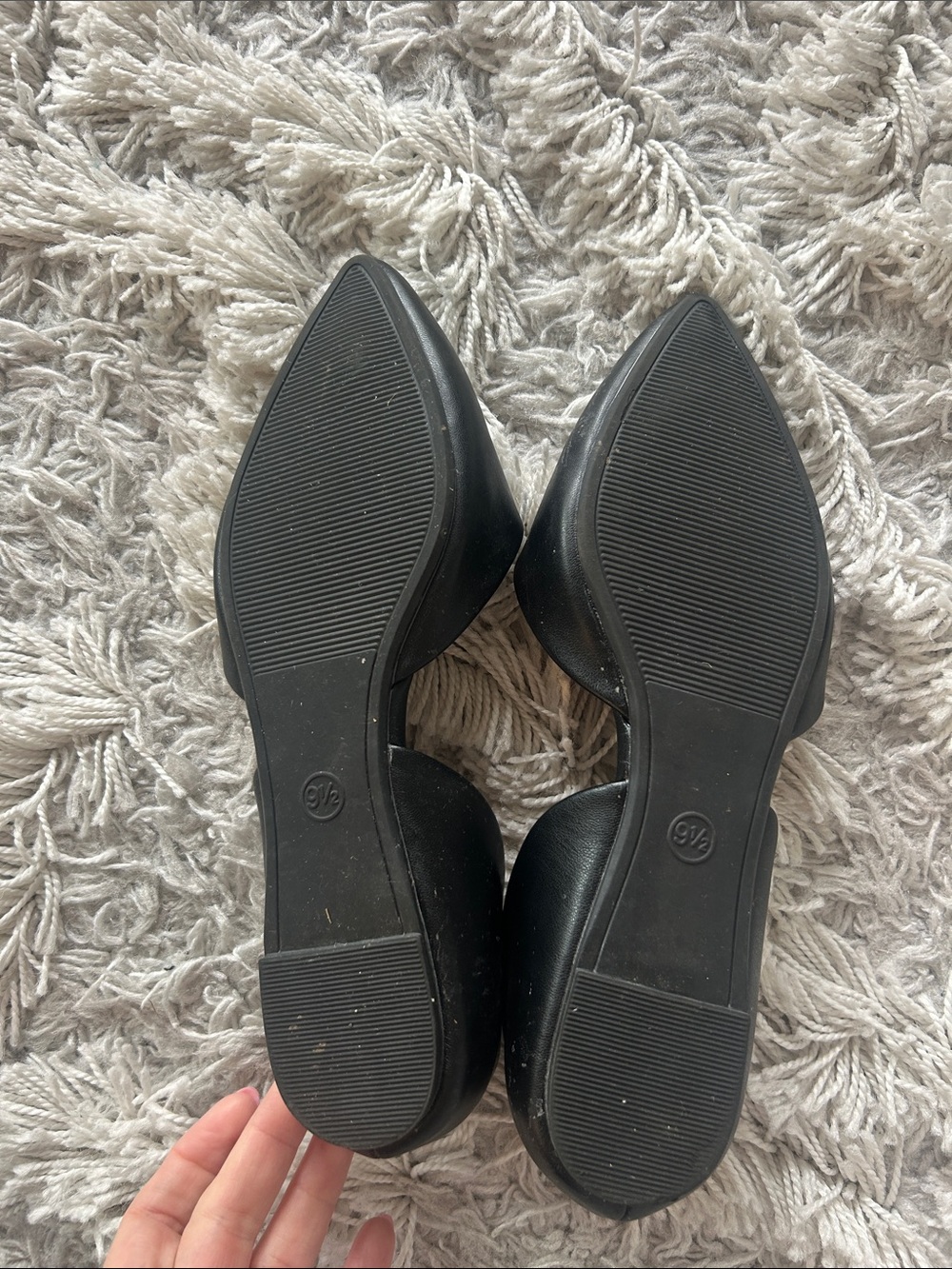 a new day Black Pointed D'Orsay Flats with Tan Insole - Picture 3 of 4